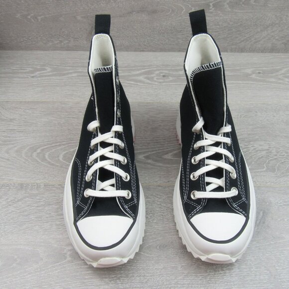 Converse Run Star Hike HI "Love" Sneakers Women's Size 7.5 Black Red NEW - Picture 6 of 16